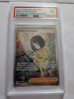 Pokemon Erika's Invitation 203/165 Scarlet & Violet Special Illustration PSA 9 - Image 1