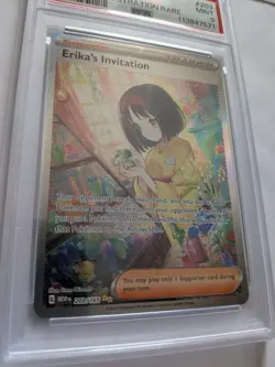 Pokemon Erika's Invitation 203/165 Scarlet & Violet Special Illustration PSA 9 - Image 3
