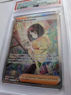 Pokemon Erika's Invitation 203/165 Scarlet & Violet Special Illustration PSA 9 - Image 4