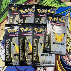 (7) Pokemon Celebrations Booster Packs Lot Brand New, Factory Sealed - Image 1