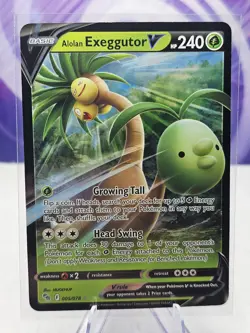 Pokemon TCG Alolan Exeggutor V 005/078 Pokemon Go NM - Image 1