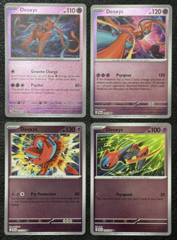 Complete Set of Reverse Holo Deoxys Formes - Pokemon TCG: Chaos Rising - NM - Image 1