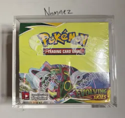 Pokemon Sword & Shield Evolving Skies Booster Box FACTORY SEALED ACRYLIC ENCASED - Image 1