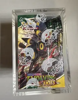 Pokemon Sword & Shield Evolving Skies Booster Box FACTORY SEALED ACRYLIC ENCASED - Image 4