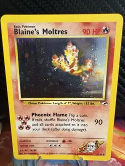 Pokemon Gym Heroes Blaine’s Moltres 1/132 Holo WOTC LP+ - Image 1