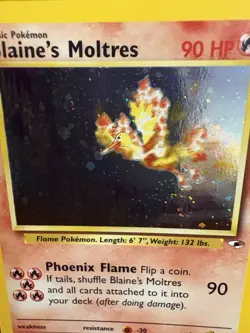 Pokemon Gym Heroes Blaine’s Moltres 1/132 Holo WOTC LP+ - Image 2