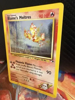Pokemon Gym Heroes Blaine’s Moltres 1/132 Holo WOTC LP+ - Image 3