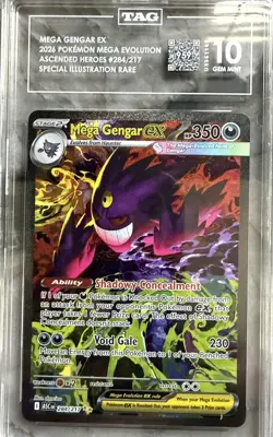 TAG Mega Gengar ex 955 Special Illustration Rare Ascended Heroes 284/217 TAG 10 - Image 1