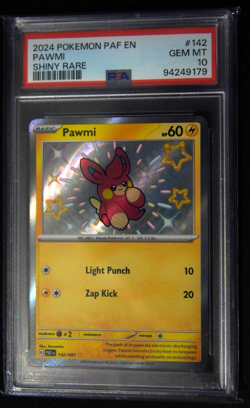 PSA 10 PAWMI 142/091 Shiny Rare Holo Paldean Fates Pokemon - Image 1