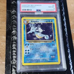 Pokemon Kingdra Neo Genesis 8/111 Holo Rare Unlimited PSA 8 English 2000 - Image 1