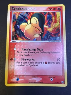 Pokemon TCG Cyndaquil EX Unseen Forces Reverse Holo Stamp 54/115 - Image 1