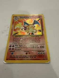 Pokemon TCG Base Set Charizard Holo Rare 4/102 1999 English Stage 2 120HP - Image 3