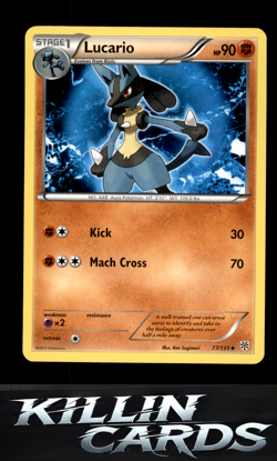 Lucario (77) 77/135 Pokemon Uncommon Plasma Storm Card LP - Image 1