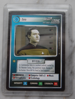 Star Trek CCG 1E Black Border 1994 DATA Rare Card NEVER PLAYED - Image 1