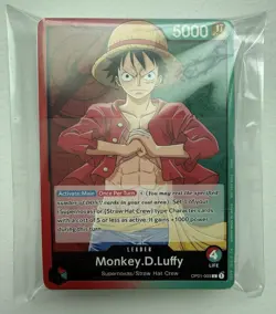 One Piece Card Game Demo Deck Pre-Errata Monkey D Luffy OP01-003 Leader - Image 1