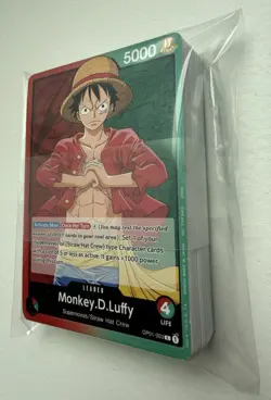 One Piece Card Game Demo Deck Pre-Errata Monkey D Luffy OP01-003 Leader - Image 3