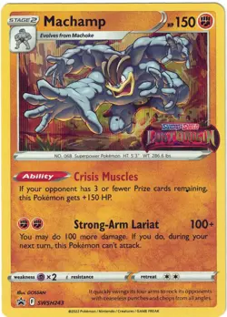 Sword & Shield Promo Cards #SWSH243 Machamp (holo) - Image 1