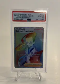 Pokemon Colress's Experiment Secret Lost Origin #205 Graded Card PSA 10 - Image 1