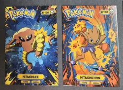 HITMONLEE X HITMONCHAN LOT - POKEMON KANTO CARDS TOP POKEDEX CCG FOIL - Image 1