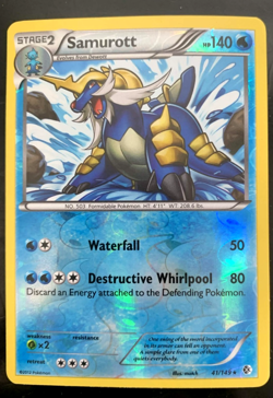 Pokemon Card • Samurott Boundaries Crossed 41/149 Reverse Holo - Image 1