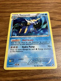 Samurott 32/114 B&W Base Holo Rare Pokemon Card - Image 2