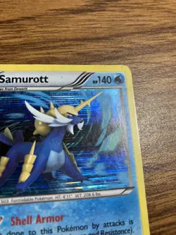 Samurott 32/114 B&W Base Holo Rare Pokemon Card - Image 3