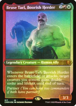 Magic The Gathering MTG BRUSE TARL, BOORISH HERDER ETCHED FOIL Commander Legends - Image 1
