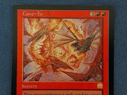 Cave-in, Mercadian Masques Foil MTG Magic the Gathering 1999 - Image 2