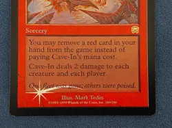 Cave-in, Mercadian Masques Foil MTG Magic the Gathering 1999 - Image 3