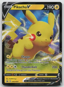 Pikachu V SWSH061 Sword & Shield Promo Pokemon Holo NM Promo - Image 1