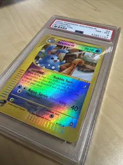 Aquapolis Reverse Holo Azumarill PSA 8 REVERSE HOLO 4/147 Pokemon - Image 1