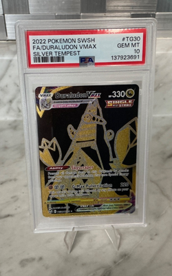 2022 Pokemon SWSH Silver Tempest #TG30 FA Duraludon VMax PSA 10 GEM MINT - Image 1