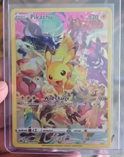 Pokemon TCG Pikachu Full Art Secret Rare Holo Card 160/159 Crown Zenith NM - Image 1