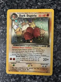 Pokemon TCG WoTC Dark Dugtrio 6/82 Team Rocket Holo HP/DMG - Image 1