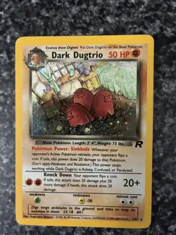 Pokemon TCG WoTC Dark Dugtrio 6/82 Team Rocket Holo HP/DMG - Image 2