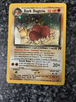 Pokemon TCG WoTC Dark Dugtrio 6/82 Team Rocket Holo HP/DMG - Image 3