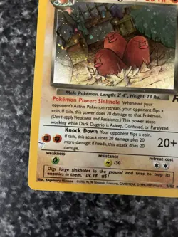 Pokemon TCG WoTC Dark Dugtrio 6/82 Team Rocket Holo HP/DMG - Image 4