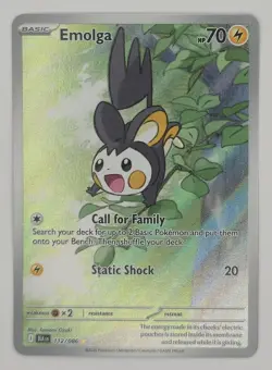 Emolga 112/086 Full Art Illustration Rare Black Bolt Pokemon TCG NM - Image 1
