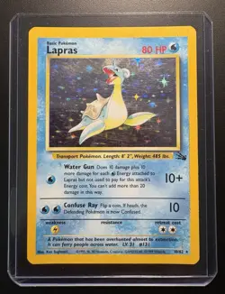 1999 Lapras Holo Pokemon Fossil #10/62 - Image 1