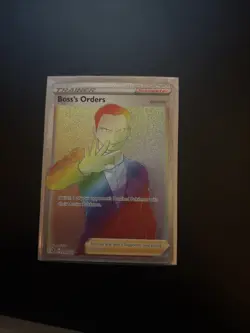 Pokemon TCG Boss's Orders Full Art Rainbow Holo Trainer Rebel Clash #200/192 - Image 1