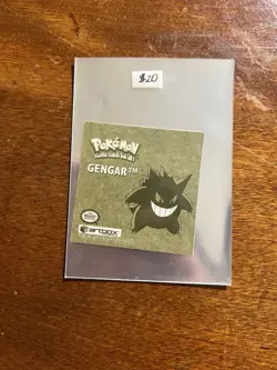 Vintage 1999 Pokemon Artbox Sticker Gengar R02 Gold Bordered Holo Series 1 Rare - Image 2