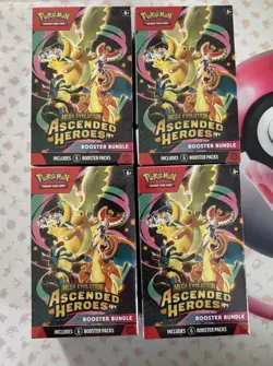 Pokemon TCG Mega Evolution Ascended Heroes Booster Bundle Lot x4 Sealed - Image 1