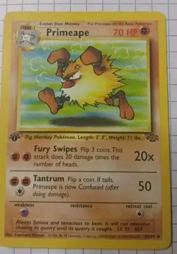 Pokemon TCG 1st Edition Jungle Primeape 43/64 Uncommon - Image 2