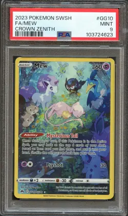 PSA 9 MINT MEW FULL ART GG10/GG70 CROWN ZENITH 2023 POKEMON TCG - Image 1