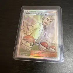 Pokemon TCG Professor Oak's Setup Full Art Rare Holo 233/236 Cosmic Eclipse NM - Image 1