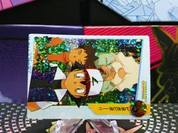 Pokemon Japanese Pocket Monsters Vending Holo Prism Sticker ASH BROCK #11 rare. - Image 3