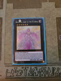 YUGIOH BEATRICE LADY OF THE ETERNAL PGL3-EN021 GOLD SECRET 1ST ED NM - Image 1