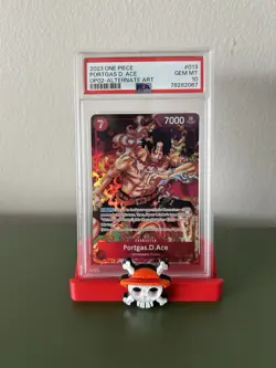 PSA 10 Portgas D. Ace OP02-013 Alt Art SR Paramount War One Piece English - Image 1