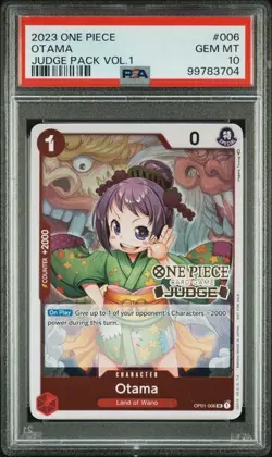 2023 ONE PIECE JUDGE PACK VOLUME 1 #006 OTAMA JUDGE PACK VOL.1 PSA 10 GEM MINT - Image 1