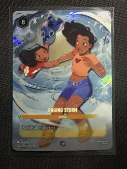 RAGING STORM Action ENCHANTED! Disney Lorcana WINTERSPELL 225/204 NM - Image 1